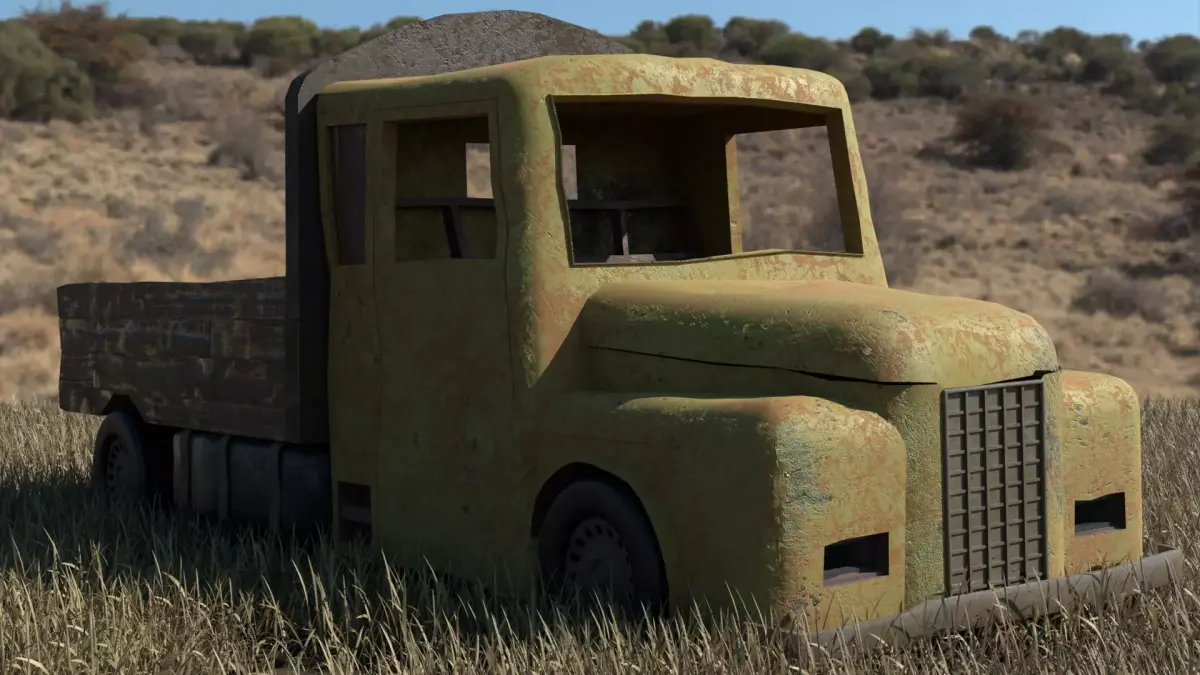 Rusted Abandoned Truck 3D model