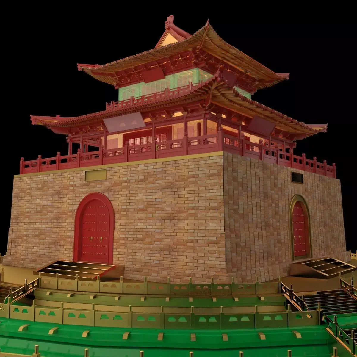 Chinese ancient house 3D model 4