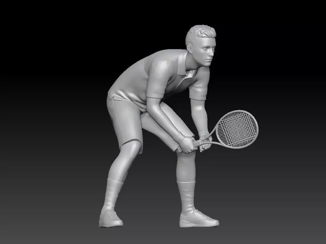 tennis player boy 2 3D print model