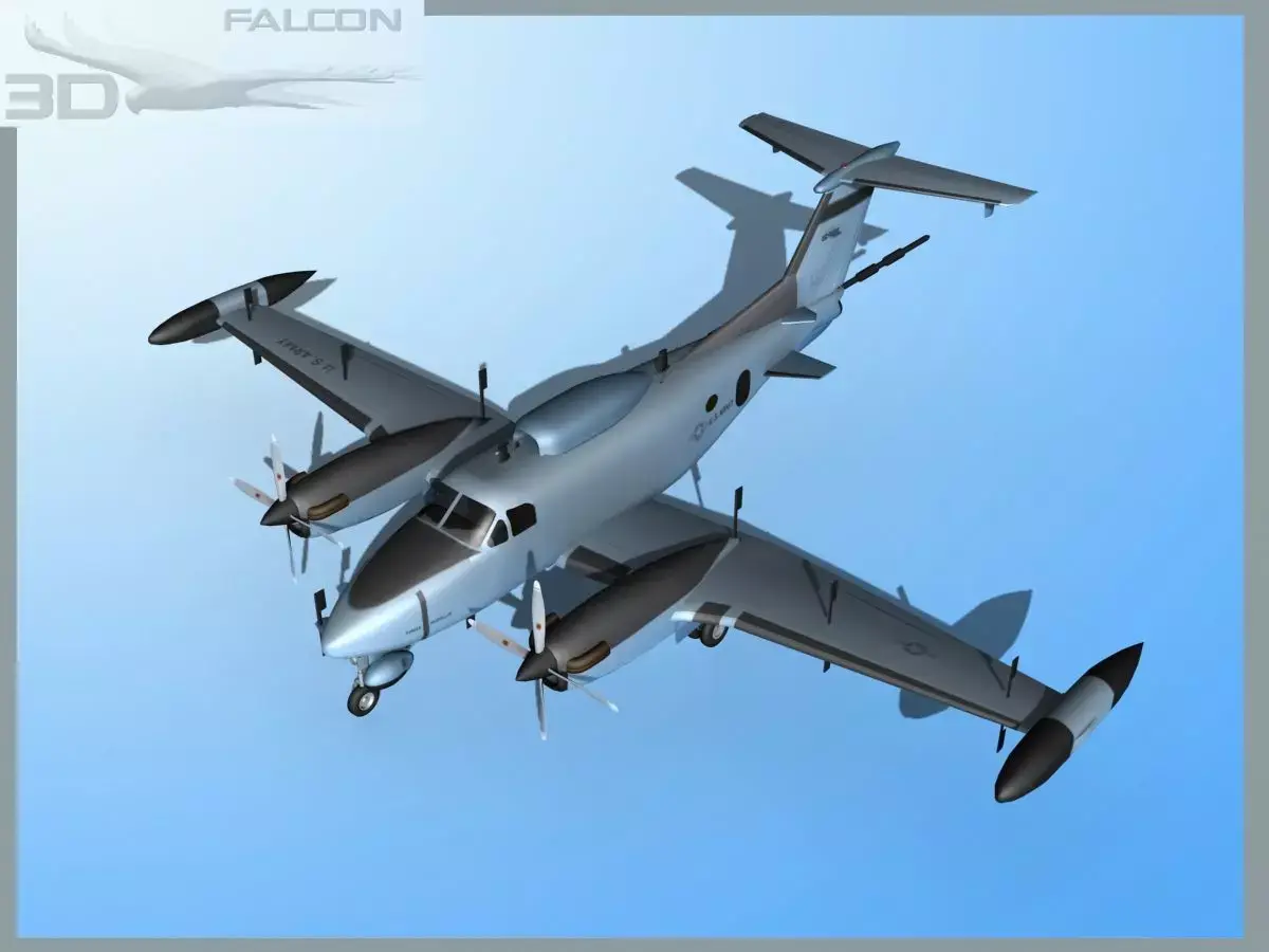 RC-12P Guardrail 2 US Army 3D model