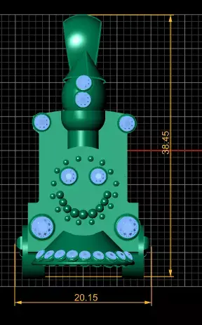  3D Gold Train Pendant Printable Model 3D print model