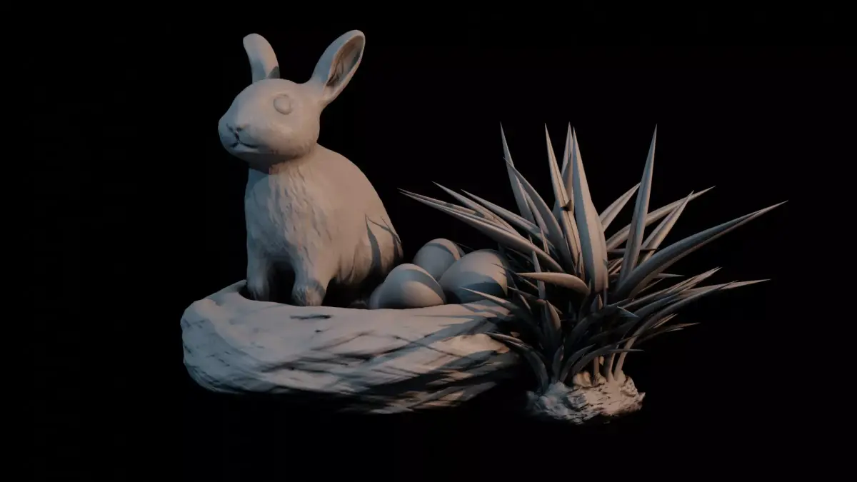 Easter basket - Osternest - 3d printable Miniature 3D model