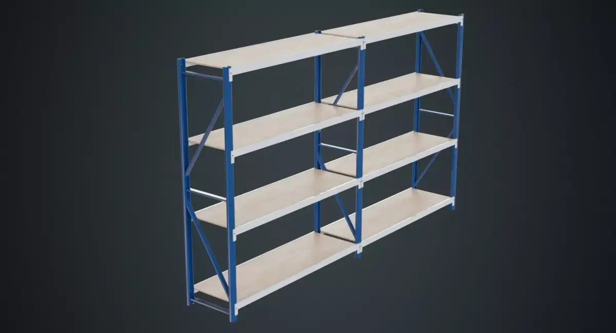 Steel Shelf 1A Low-poly 3D model
