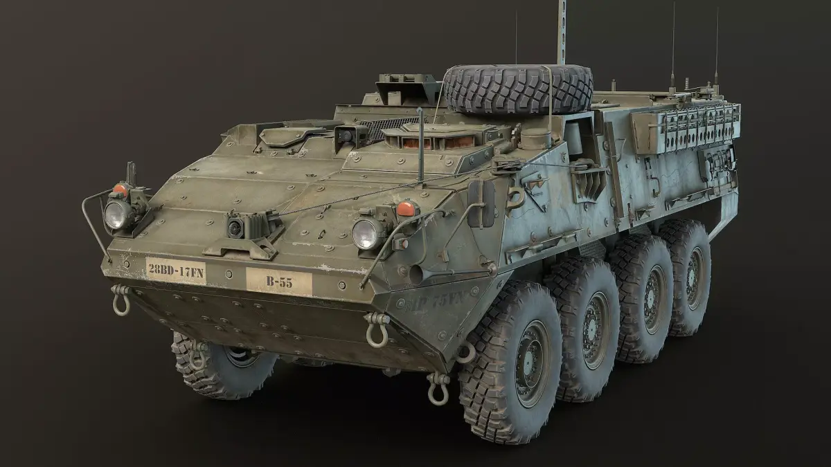 M1126 Stryker Unarmed Game Ready Low-poly 3D model