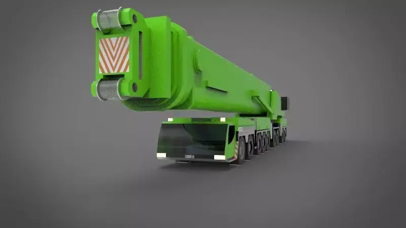 heavy mobile crane Low-poly 3D model