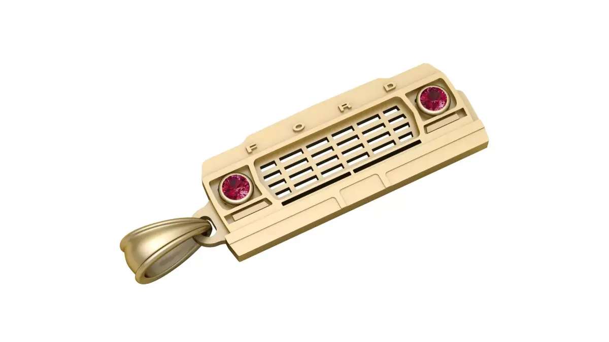 Vintage Truck Grille Nameplate Pendant  3D Printable  3D print model