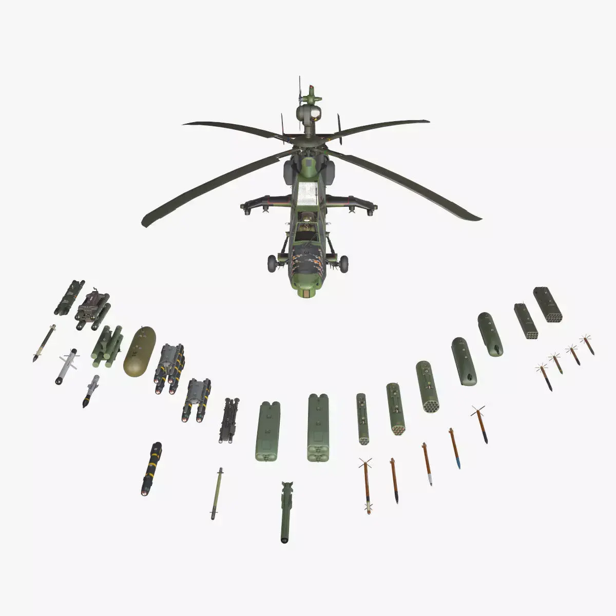  EC-665 Tiger HAC Germany Basic Animation Low-poly 3D model