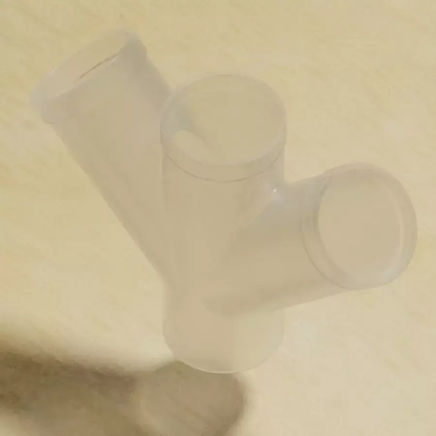 Transparent Fitting Double Y 3D model