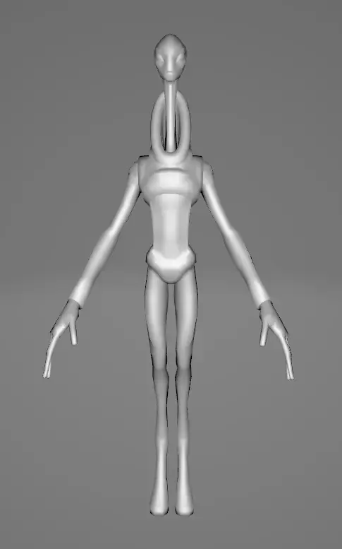 STAR WARS Kaminoan - Low Poly Game - Battlefield - FBX MODEL Low-poly 3D model
