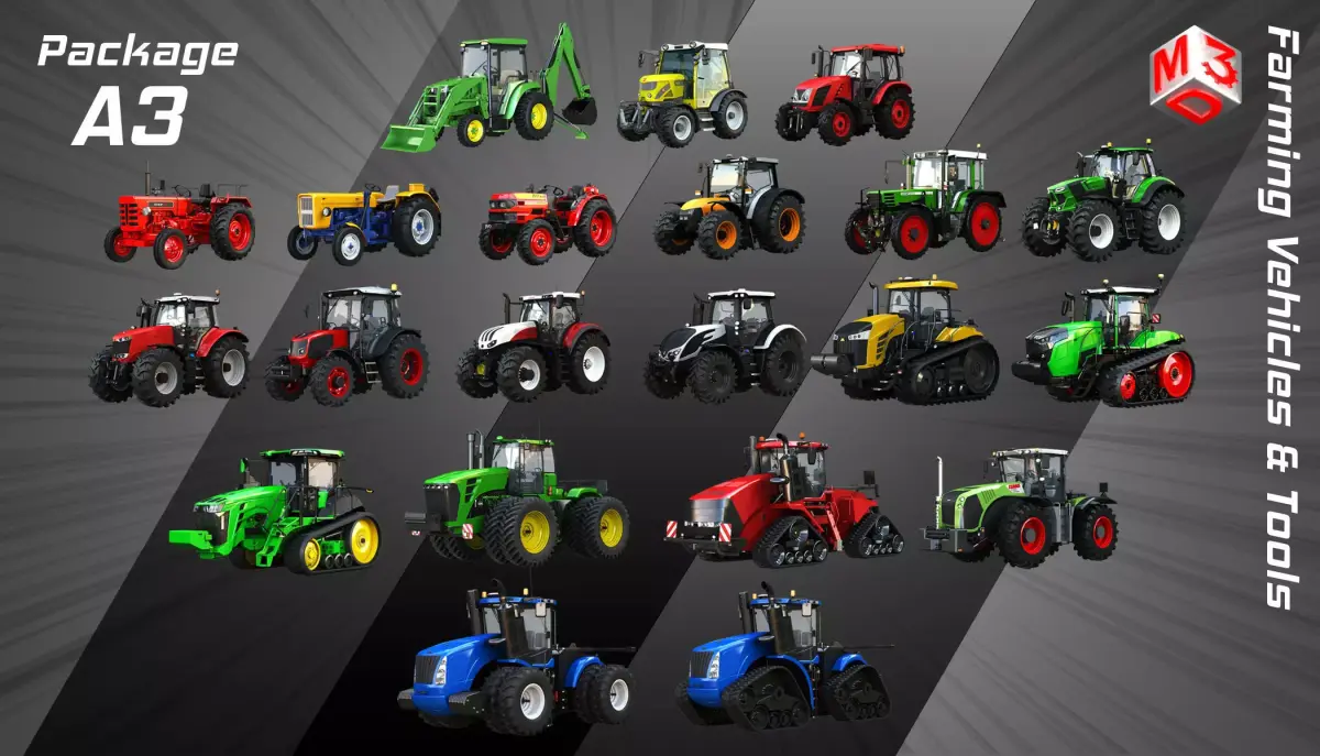 Farming Vehicles and Tools -  Package3 - Tractors purchase