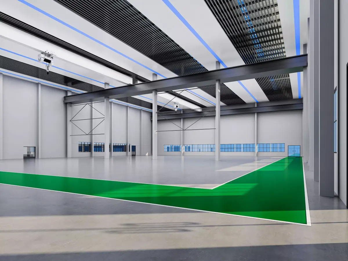 Inside the smart factory warehouse 3D model
