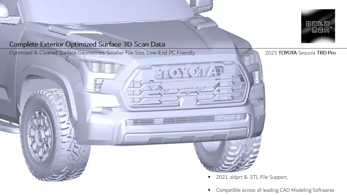 2024 2025 TOYOTA Sequoia TRD Pro 3D Scan Surface Data 3D model