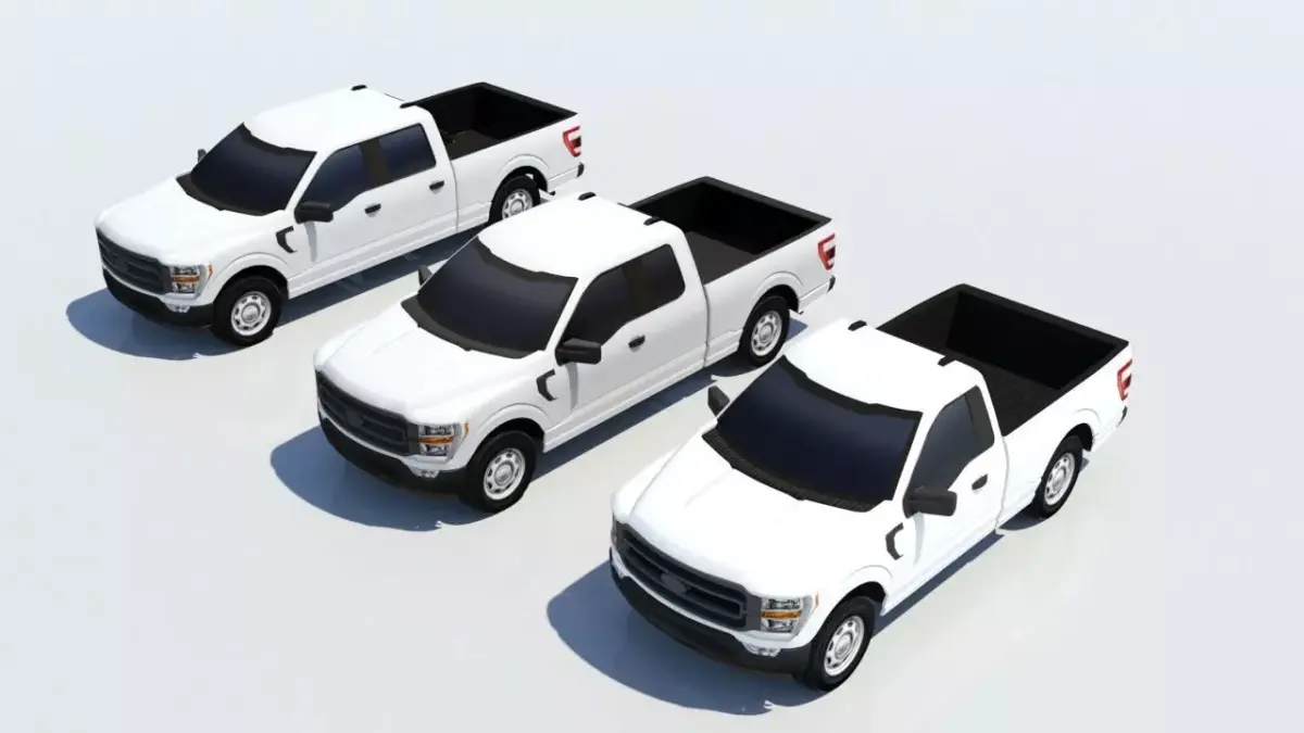 American Utility Airport Pickup Truck Pack - 3 Static Vehicles