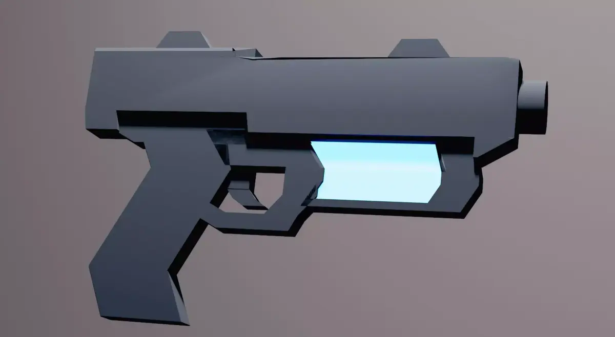 Modular Sci Fi Weapon Game Ready Load Included Low-poly 3D model
