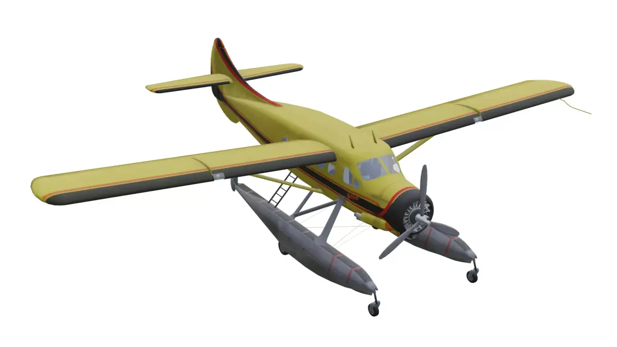 de Havilland Canada DHC-3 Otter Amphibian Low-poly 3D model