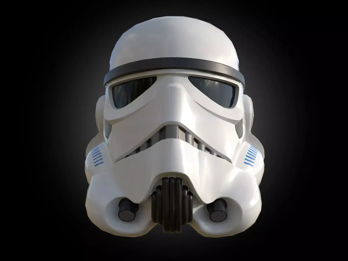 Stormtrooper helmet Low-poly 3D model
