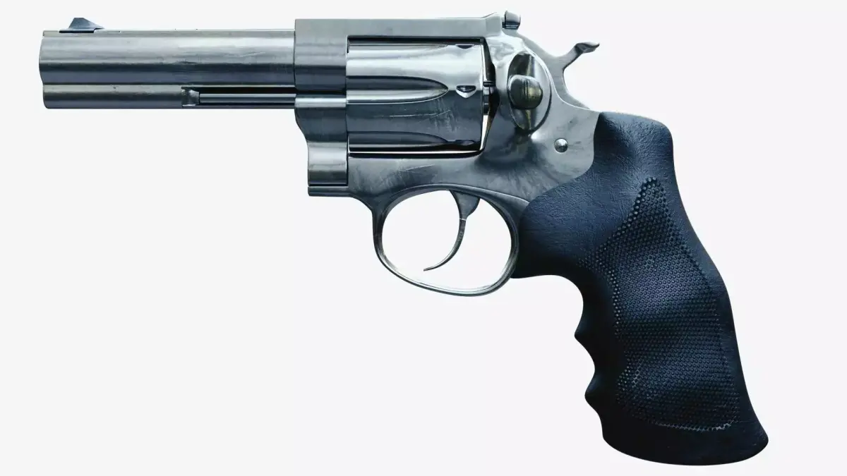 Revolver Handgun Low-poly 3D model