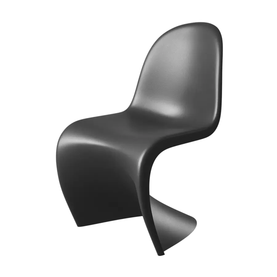  Replica Verner Warp Stacking Chair Model, Black  purchase