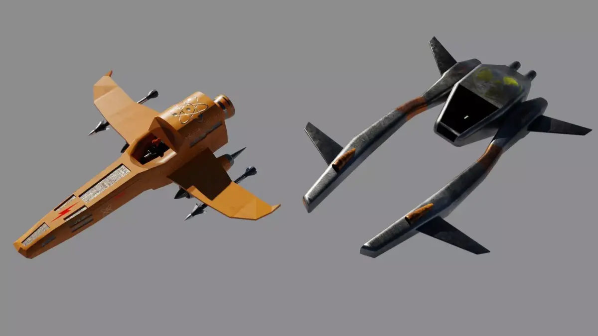 Spaceship fighter jet 3D Model Pack