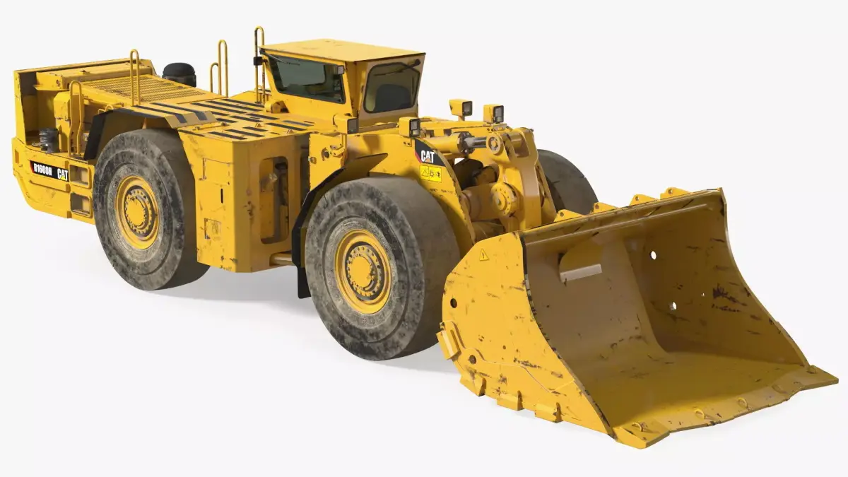 Mining Loader CAT R1600H Dirty Rigged 3D model