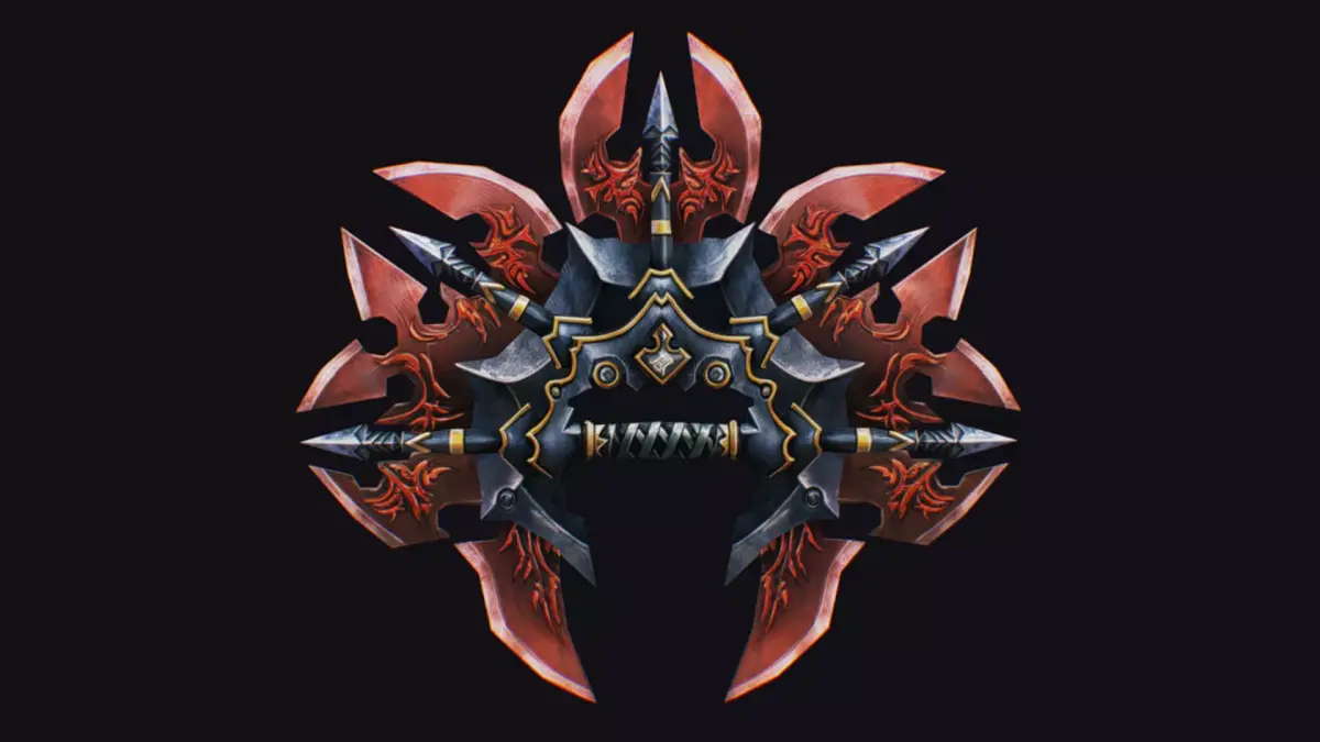 Cross Shuriken War Fan Cutting Japanese Asian Edged Weapon 4 Low-poly 3D model