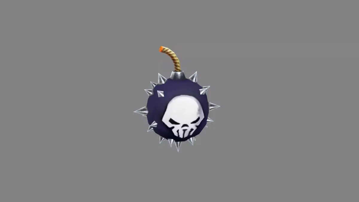 Rivet bomb with skull Low-poly 3D model