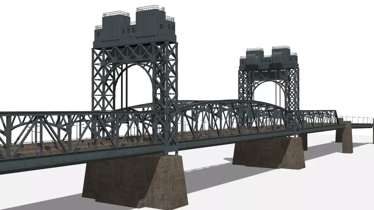 Robert F Kennedy Bridge Low-poly 3D model