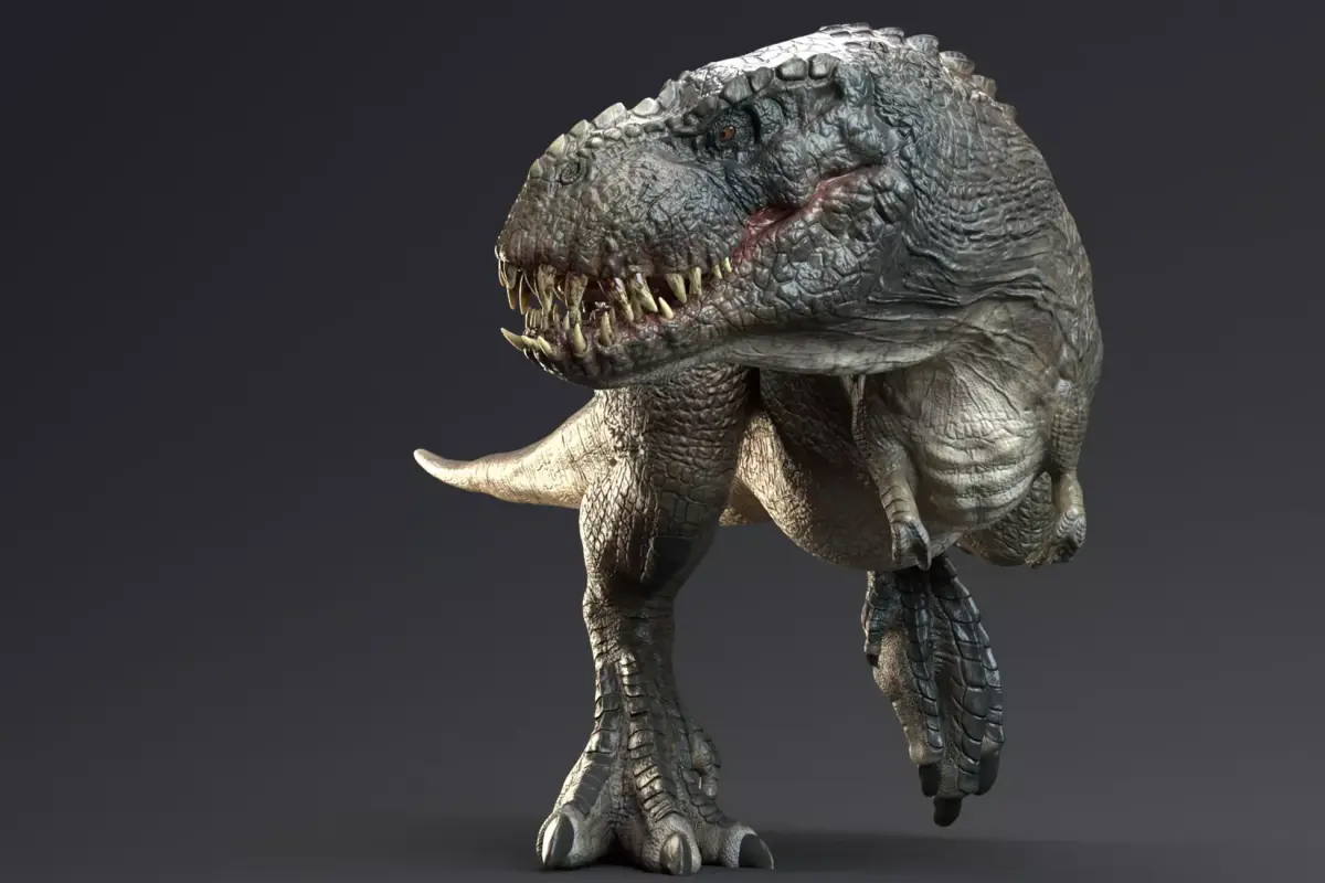 Dinosaur Theropod Rex Model Low-poly 3D model
