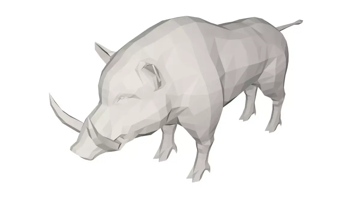 Boar -Wild animal Low-poly 3D model