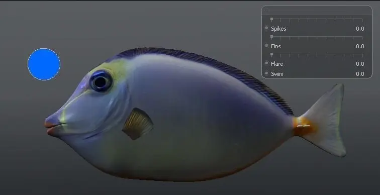 Naso Tang Marine Fish 3D model