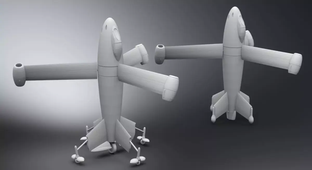 Thrust Wing hunter Scale Model 3D print model