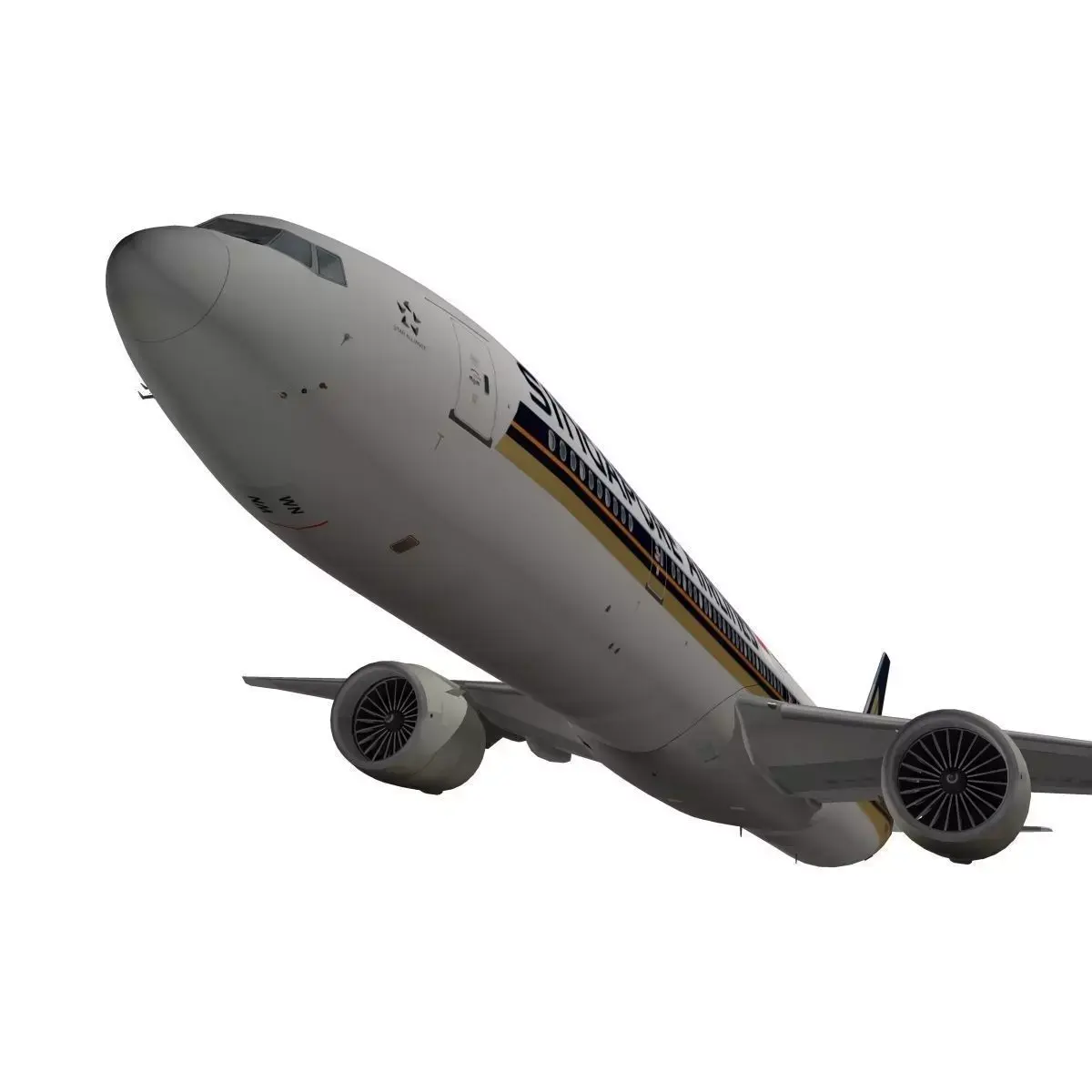 Boeing 777-300ER Singapore Airlines 3D model