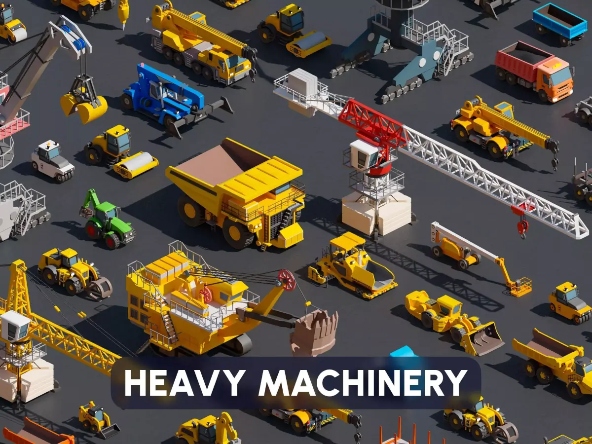 Heavy Machinery Low-poly 3D model