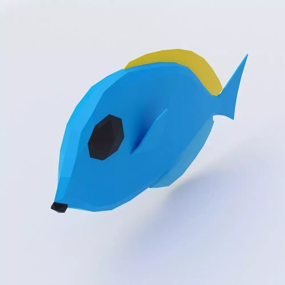Ambly Fish low poly 3d model  Low-poly 3D model