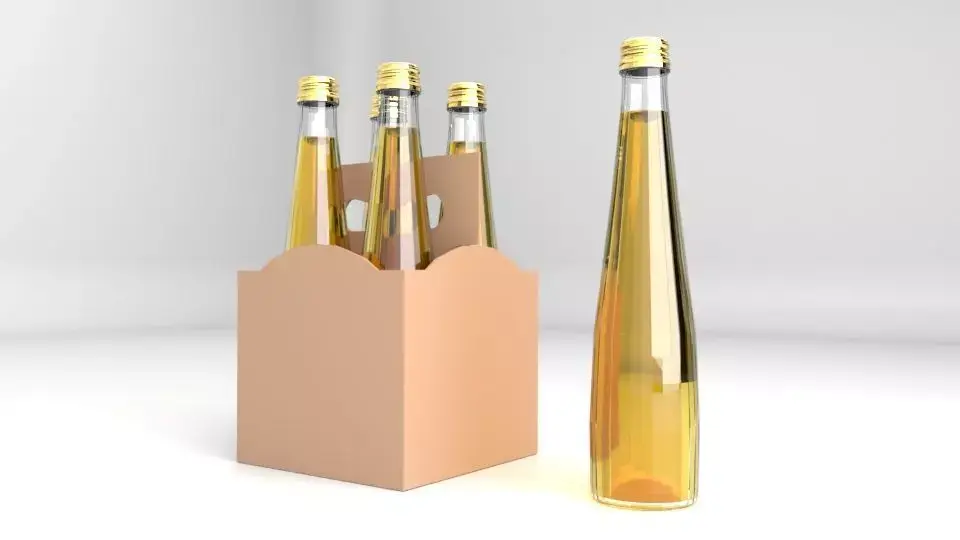 Beverage Branding Package No3 4Pack Low-poly 3D model