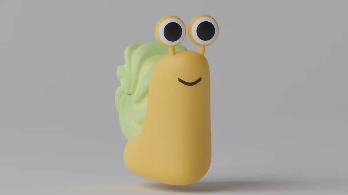 Cartoon Snail 3D model buy