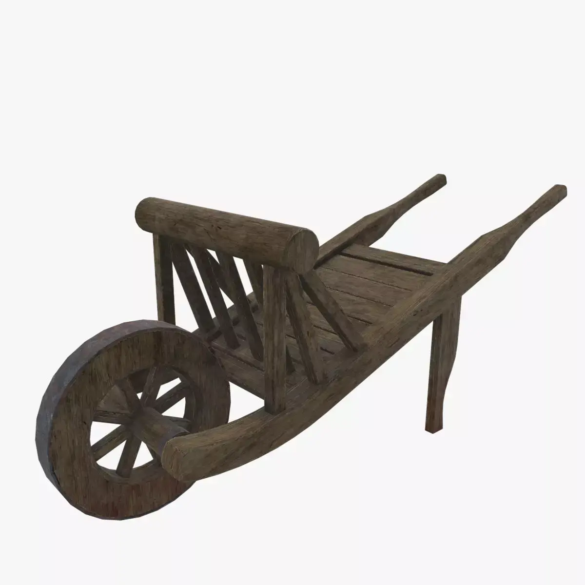 Medieval Wagon Low-poly 3D model get