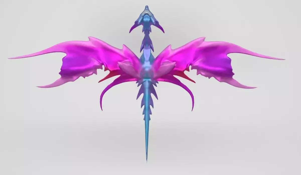 Butterfly Fairy Dragon Model Free low-poly 3D model