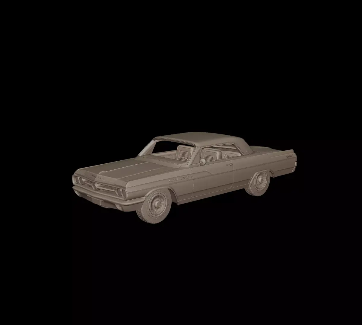 buick wildcat 1963 3d print model 3D print model
