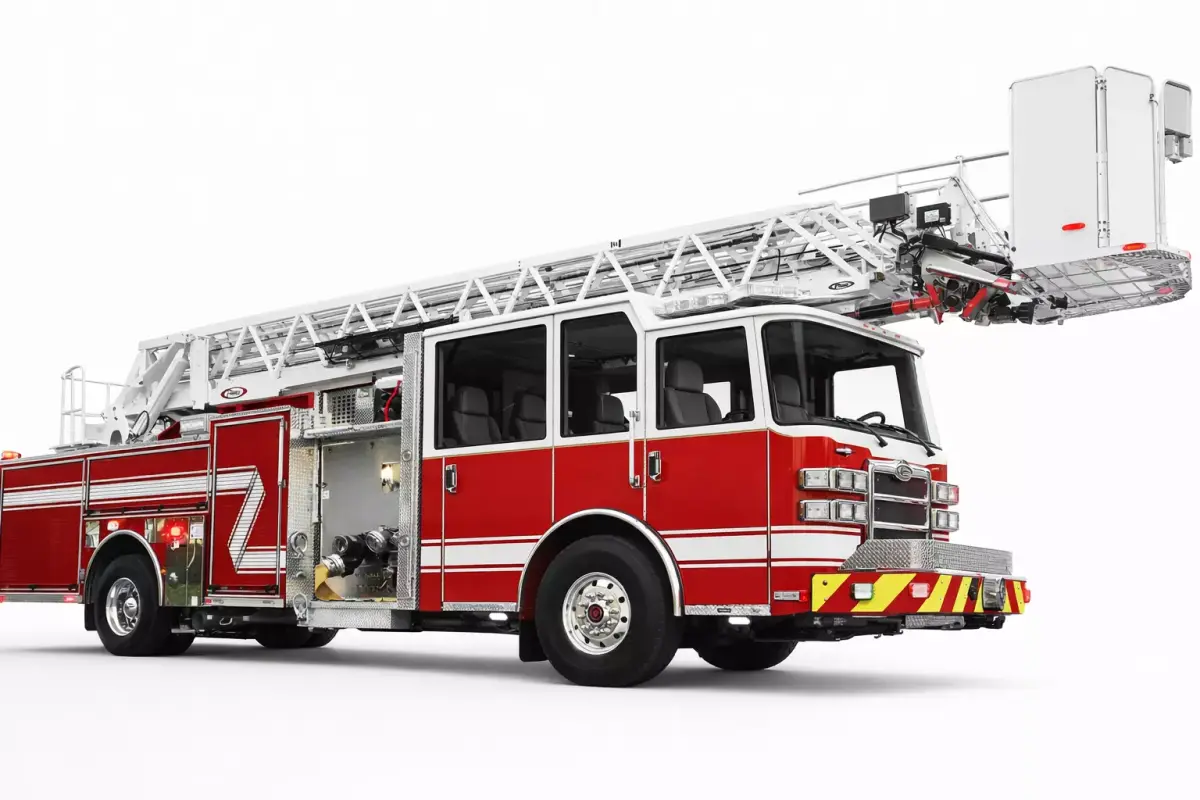 Modern Ladder Fire Truck 3D Model Aerial Rescue Emergency  3D model
