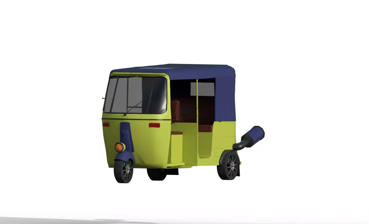 Tuk tuk - Low-poly 3D model