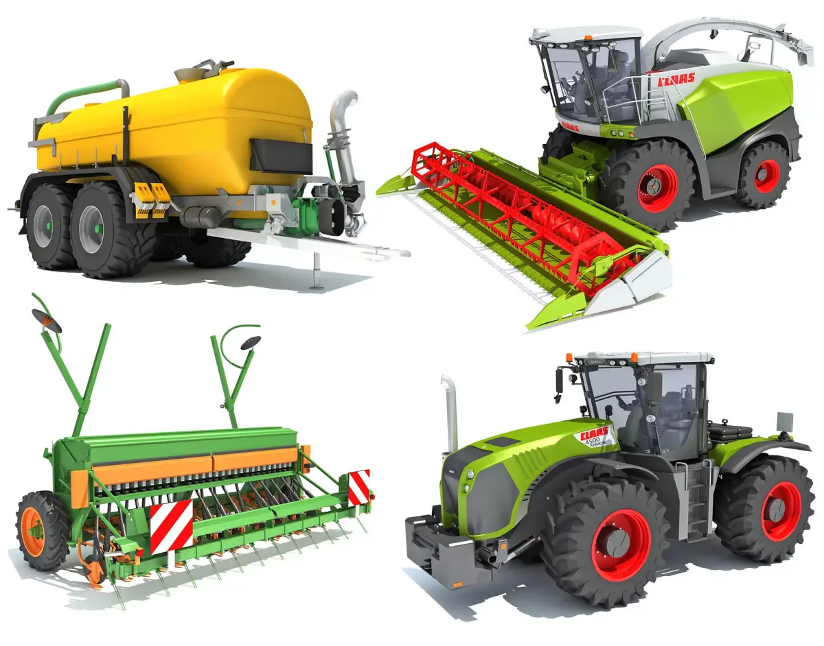 Claas Farm Equipment Collection 3D Model Pack