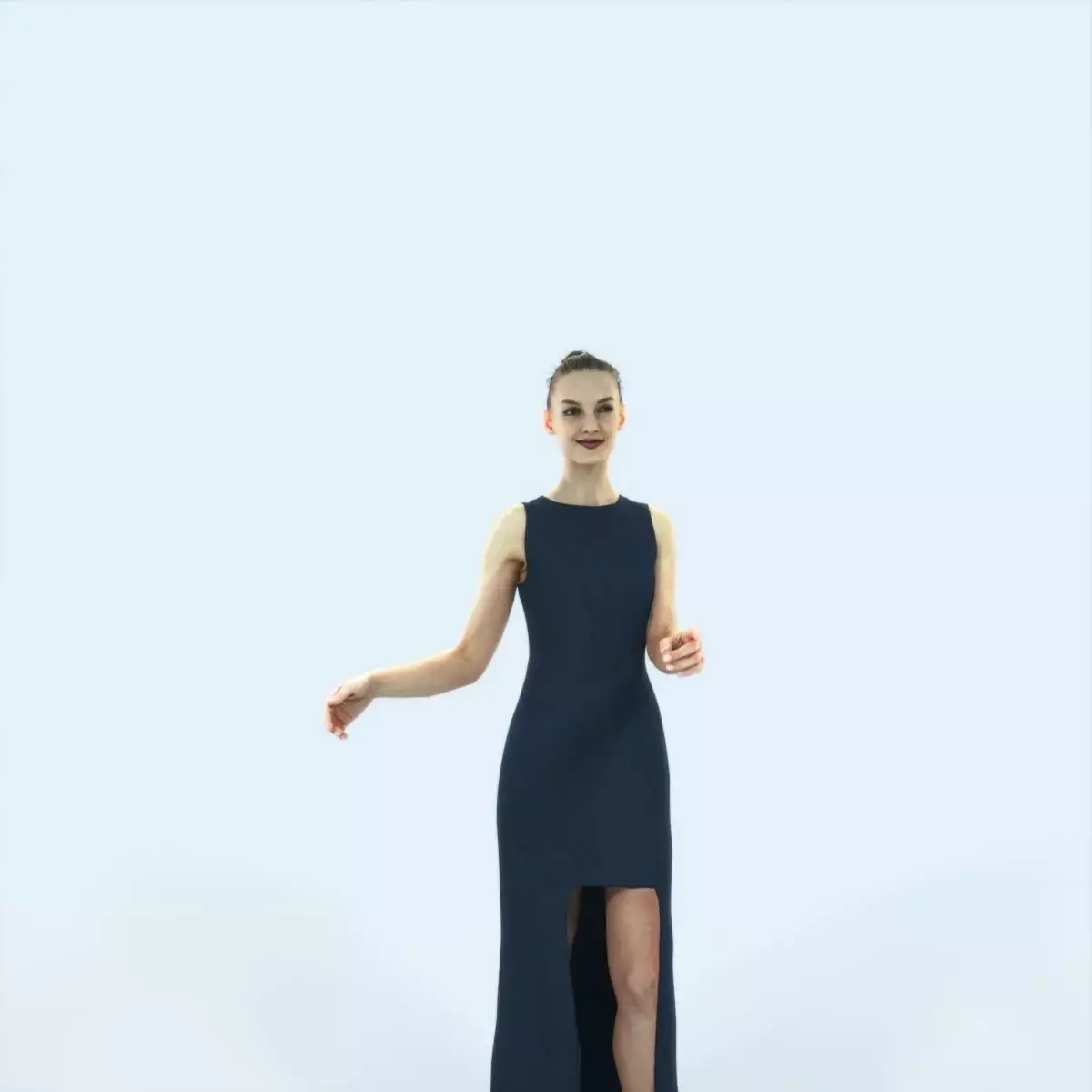 Beauty 08J pointing Couple Pointing Event Elegant Woman Low-poly 3D model