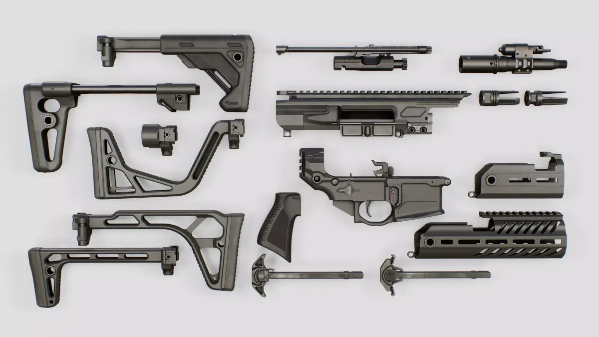 Sig Sauer MCX Rattler PDW Rifle Low-poly 3D model