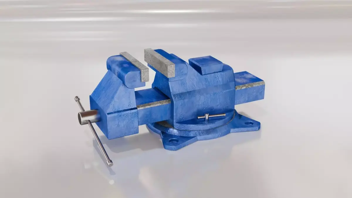 Bench Vise Low-poly 3D model