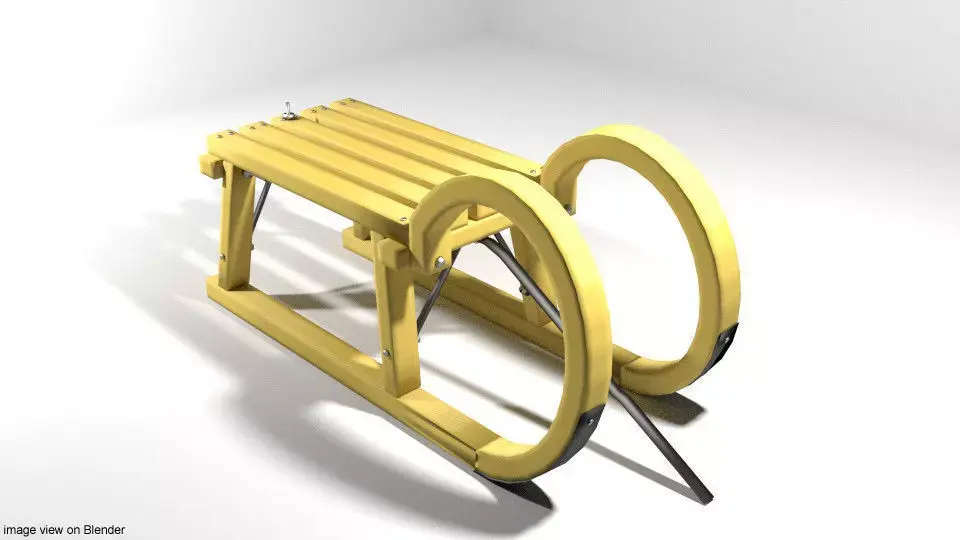 Sled - type 3 3D model