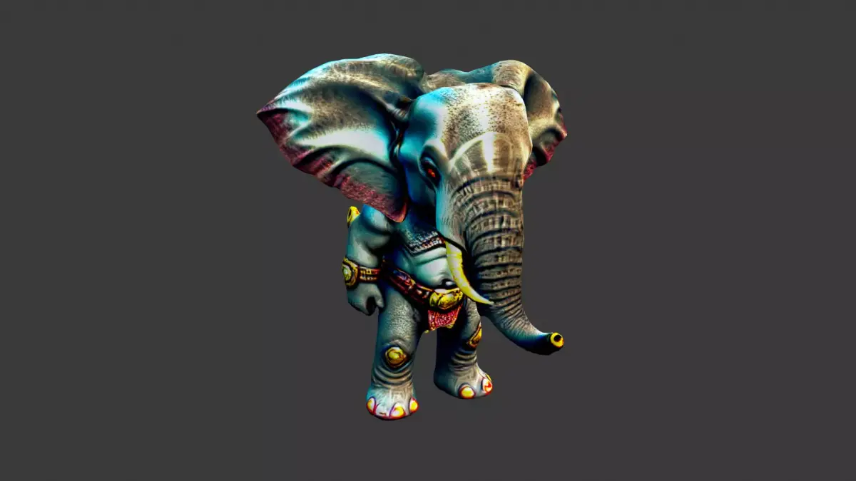 Elephantman Low-poly 3D model