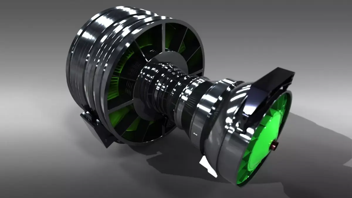 Jet Engine CFM56 International - 3d layout 3D print model