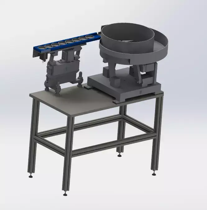 Vibration plate feeding mechanism 3D model