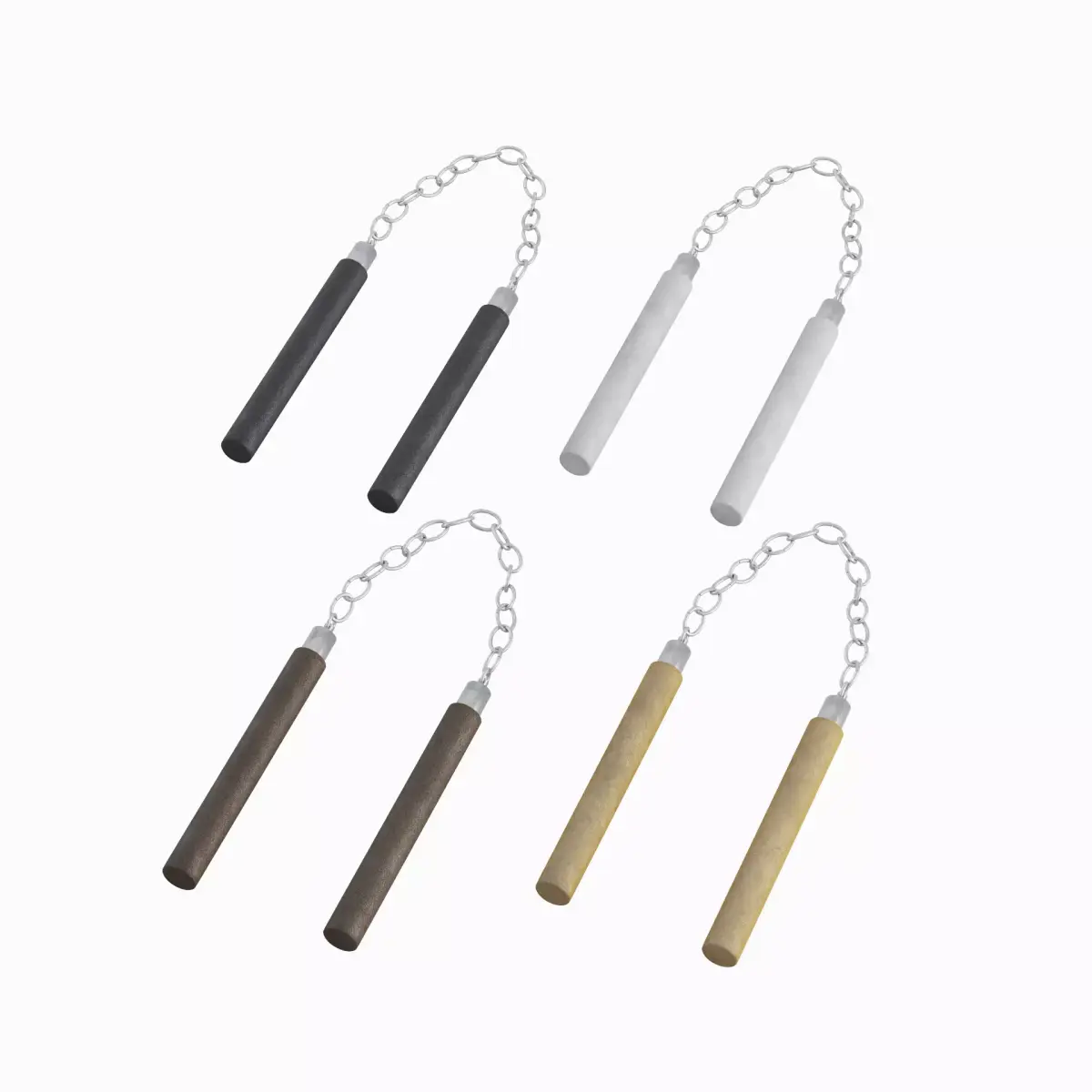 Leather Nunchaku Set 3D model